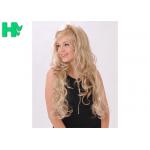 26 Inch Long Wave Noble Blond Synthetic Hair Cosplay Wig No Shedding No Tangle for sale