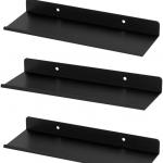 Carbon Steel Versatile Floating Shelves Wall Mounted Metal Wall Shelf with Lip Book Storage Stand Bracket for sale