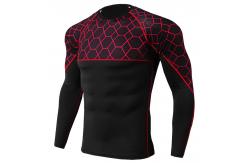 China Long Sleeve Rash Guard Shirt , Loose Fit Rash Guard Refeltive Print Eco Friendly supplier