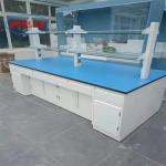 Customized Made Blue Full Steel Chemistry Lab Table DTC 16-INCH THREE SECTION