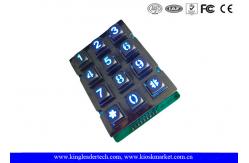 China Vandal Proof Zink Alloy Metallic Keyboard With Backlit / 9 Pin Connector supplier