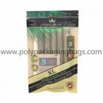Printed Resealable Aluminum Foil Cigar Wrap Bag With Zipper for sale
