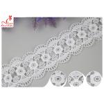 Decorative Knitted Water Soluble Cotton Lace Trim For Wedding Dresses for sale