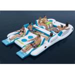 Party Inflatable Floating Island For Beach Vacation , Inflatable Lounge For Lake for sale