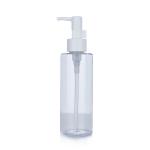 160ml Clear Cylindrical Plastic Eye Makeup Remover Pump Bottle 45.5mm for sale
