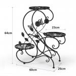 Outdoor Rustproof 64*60*26cm Iron Plant Shelf / Metal Plant Display Stand for sale