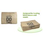 White Or Brown Lawn Paper Bags Custom Logo For Courtyard Garbage for sale