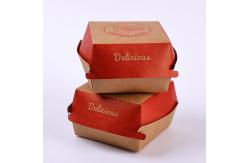 China Customized Clam Shell Eco-friendly Kraft Paper Food Grade Packaging Burger Box supplier