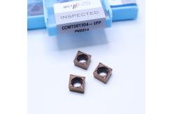 China Fracture Resistance Cermet Turning Tool Inserts Good Surface Smoothness CCMT09T304-1PP PV2310 supplier