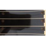 Shiny Black PET Die Cut Mylar Thin Two Small Hole Flexible Long Strip for sale
