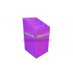 Purple Cardboard Display Bins 3 Sections Glossy Lamination With Pp Film for sale
