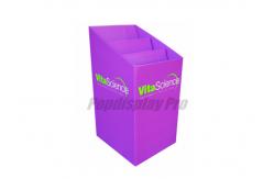 China Purple Cardboard Display Bins 3 Sections Glossy Lamination With Pp Film supplier
