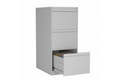 China Big Storage Space 3 Drawer Lateral File Cabinet Metal Light Gray supplier