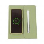 oEM PU Leather 2200mah Wireless Charging Notebook Power Bank for sale