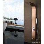 Shower Panel Wall Mounted Thermostatic Black Spa Rainfall Bath Stainless Steel