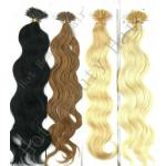30 Custom Human Hair Wigs , 100% Remy Human Yellow And Brown I - Tip Pre Bonded Hair Extension for sale