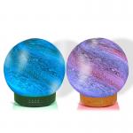 HOMEFISH 3D Glass Design Essential Oil Diffusers Planet Humidifier 120ml