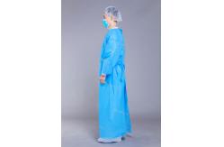 China 45g SMMS AAMI LEVEL 2 Disposable Blue Isolation Gowns supplier