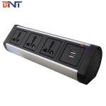 aluminum alloy shell  with three austrial power interface clamp on desk socket for sale