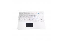 China IP68 Washable Cleanable Infectable Antimicrobial Medical Industrial Silicone Keyboard With Touchpad supplier