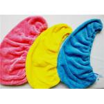Yellow / Red Microfibre Hair Turban Towel Wrap Super Absorbent , Quick Dry Towel