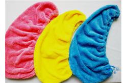 China Yellow / Red Microfibre Hair Turban Towel Wrap Super Absorbent , Quick Dry Towel supplier
