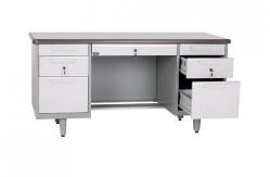 China Adjustable Standfoot KD Structure Double Pedestal Steel Office Desk supplier