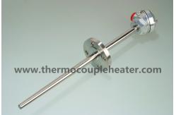 China Temperature Sensor Thermocouple RTD PT100 With Flange Thermowell supplier