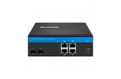 China Durable Gigabit Ethernet Switch Poe Powered 4 RJ45 Ports Redundant Power Inputs supplier