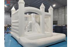 China ODM/OEM Inflatable White Wedding Bouncy Castle With Slide For Wedding Party supplier