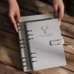 Leather 14.3cm x 21.5cm Corporate Printed Notebooks A5 custom printed notepads for sale