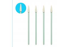 China Small Pointed Sponge Tip PP Stick Slot Groove Cleaning Swab 76mm supplier