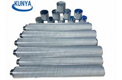 China 12mm Round Perforated Metal Mesh Cylinder 1um Glass Fiber Wire Mesh Tube supplier