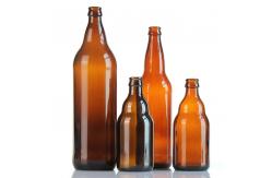 China Empty Flint Embossed Glass Beer Bottle 375ml 1L supplier