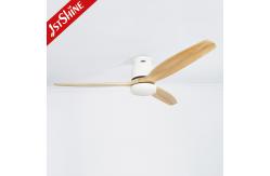 China 15CM Suspender Natural Wood Blades LED Ceiling Fan for Customizable Energy Efficiency supplier