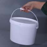10 Litre White Plastic Bucket Pail for Eco-friendly Material in Latex Paint Industry for sale