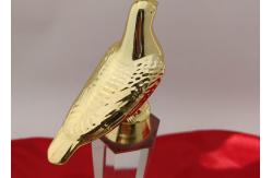 China Custom Logo Crystal Trophy Cup Three Sizes Optional With Resin Pigeon supplier