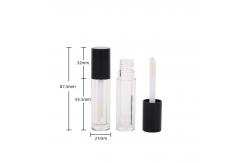 China Square Plastic Lip Glaze Tube Simple With Brush And Printable Logo supplier