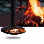 Diameter 600mm Wood Burning Fire Pits Indoor Decor Hanging Wood Fireplace for sale