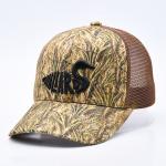 Fashion Design Curved Brim Sport 6 Panel Trucker Mesh Hat Custom 3d Embroidery Camo Trucker Cap for sale