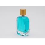 Crystal Clear Cosmetic Spray Bottle , Empty Perfume Bottles With Matte Gold Cap