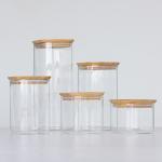 High Borosilicate Glass Coffee Jars Canister With Lids 1600ml