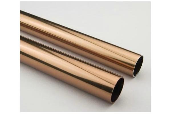 Golden Round Anodized Aluminum Tube , Dark Bronze Anodized Aluminum Finished Tubing