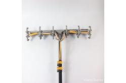 China Pressure Nozzle Solar Panel Cleaning Brush with Extendable Handle and Telescopic Pole supplier