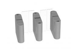 China Double Lane IP54 1.5m Flap sliding Barrier Turnstile AC220V supplier