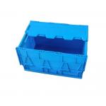 Storage EU Industrial Logistic PP Turnover Nestable Stackable Tote Plastic Moving Box with Attached Lid for sale
