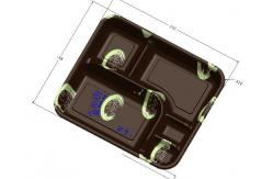 China Round Sushi Disposable Food Packaging With Lid , Recyclable Food Containers supplier