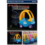 Plastic Children Supermarket Shopping Trolley Colourful With Basket for sale