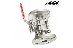 China 1 2 Inch 1 4 Manual Ball Valve High Pressure Three Piece Flanged supplier