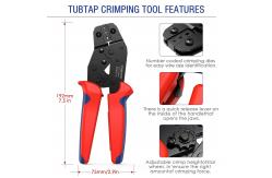 China Ratchet Pin Wire Crimper Set With Female Male Spade Bullet Connectors supplier